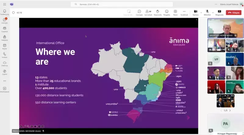 Az EJF is részt vett a Magyar–Brazil Egyetemi Együttműködési Fórumon