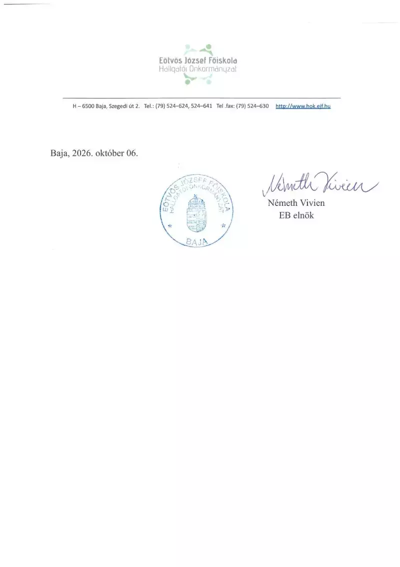 HÖK pályázati kiírás