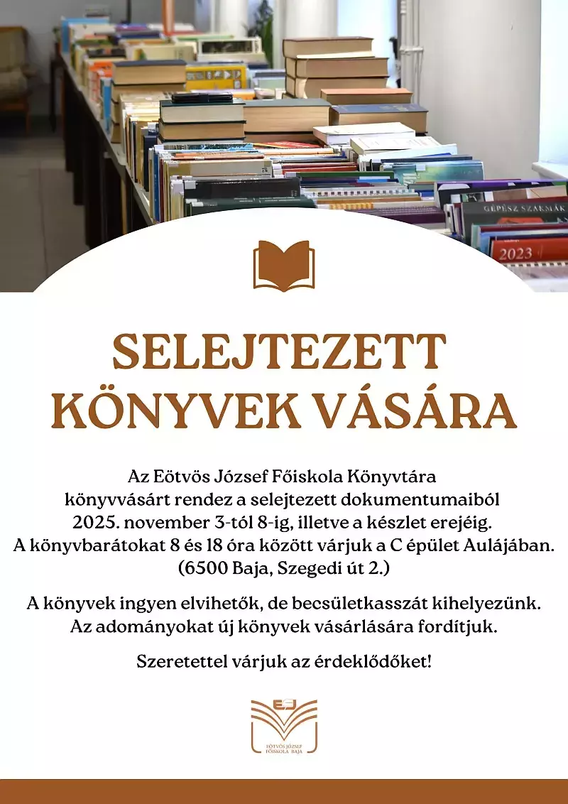 Könyvvásár az EJF-en