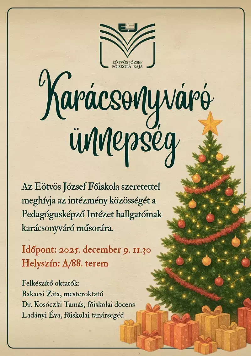 Karácsonyváró ünnepség a főiskolán